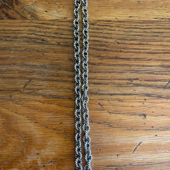 Silver Rope Chain Necklace